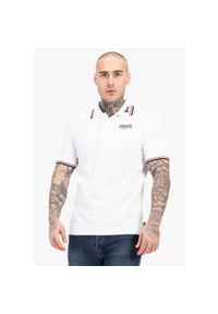 Polo Lonsdale Lion. Typ kołnierza: polo. Kolor: wielokolorowy, biały, czerwony. Styl: elegancki, sportowy #1