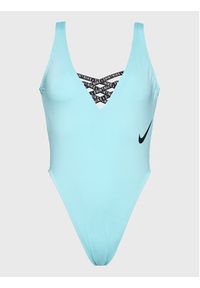 Nike Strój kąpielowy Sneakerkini NESSC254 Błękitny. Kolor: niebieski. Materiał: syntetyk