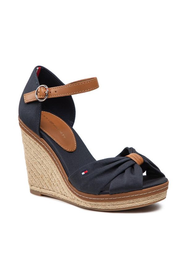 TOMMY HILFIGER - Espadryle Tommy Hilfiger. Kolor: niebieski. Materiał: materiał
