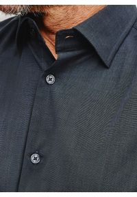 Pako Lorente - PAKO LORENTE – Bawełniana koszula męska w kolorze ciemnoszarym. Kolor: szary. Materiał: bawełna. Długość rękawa: długi rękaw. Długość: długie. Wzór: gładki #7