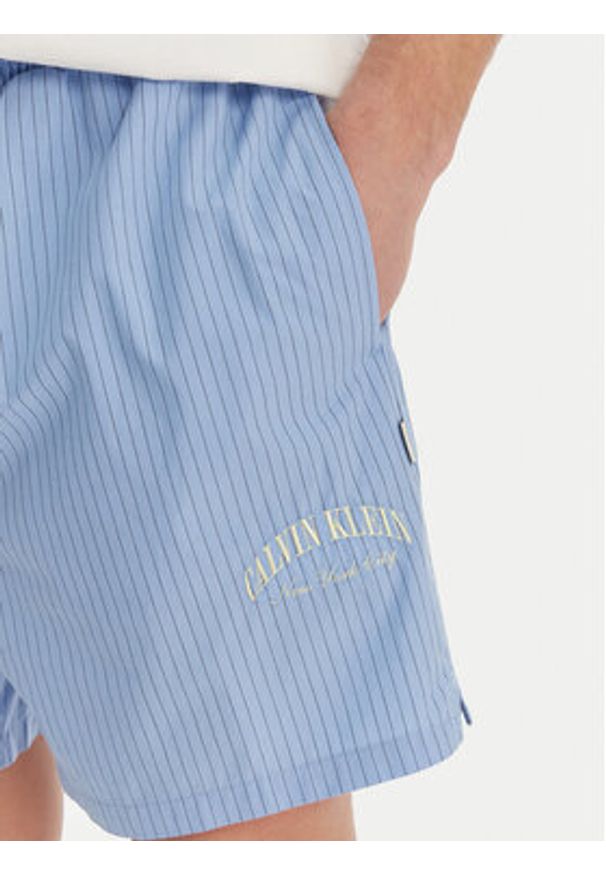 Calvin Klein Underwear Piżama Heritage LV00NM3016 Niebieski Relaxed Fit. Kolor: niebieski. Materiał: bawełna