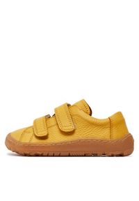 Froddo Sneakersy Barefoot Base G3130240-6 S Żółty. Kolor: żółty. Materiał: skóra