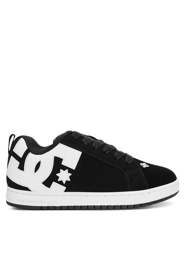 DC Shoes Sneakersy COURT GRAFFIK 300529-001 Czarny. Kolor: czarny. Materiał: nubuk, skóra