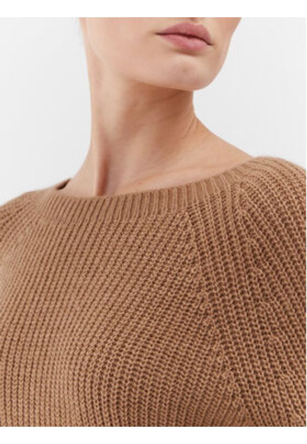 Weekend Max Mara Sweter Xeno 2353661133 Brązowy Regular Fit. Kolor: brązowy. Materiał: syntetyk