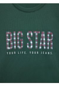 Big-Star - Koszulka męska z logo BIG STAR zielona Melsar 304. Okazja: na co dzień. Kolor: zielony. Materiał: jeans, dzianina. Wzór: nadruk. Styl: klasyczny, wizytowy, casual