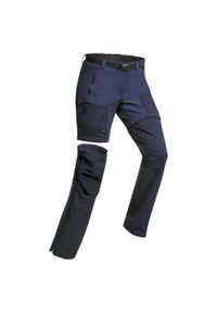 FORCLAZ - Spodnie trekkingowe damskie 2w1 Forclaz MT500. Kolor: niebieski, wielokolorowy, szary. Materiał: materiał, tkanina, syntetyk