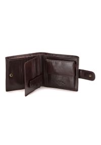 Wittchen - Męski portfel skórzany zapinany ciemny brąz. Kolor: brązowy. Materiał: skóra #4