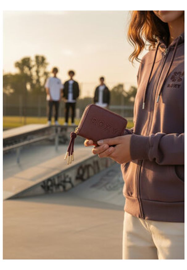 Roxy Portfel CEO-RX-W1-003-AW25 Bordowy. Kolor: czerwony. Materiał: materiał