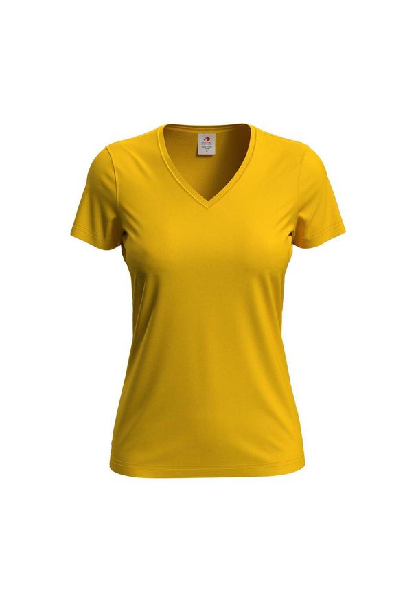 Stedman - Koszulka Damska Z Klasycznym Dekoltem V. Kolor: żółty. Sport: turystyka piesza