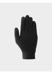 4f - Rękawiczki dzianinowe Touch Screen uniseks. Kolor: czarny. Materiał: dzianina. Sezon: zima #2