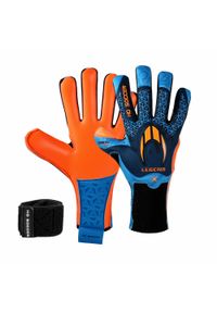 HO SOCCER - Rękawice bramkarskie dla dzieci Legend III NG Blue Cell z negatywnym cięciem. Kolor: niebieski, wielokolorowy, pomarańczowy. Sport: piłka nożna #1