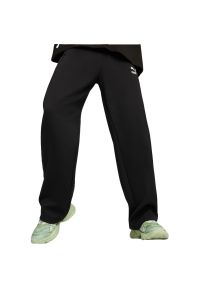 Spodnie Puma T7 High Waist Pant, Kobiety. Stan: podwyższony. Kolor: czarny. Materiał: poliester, materiał