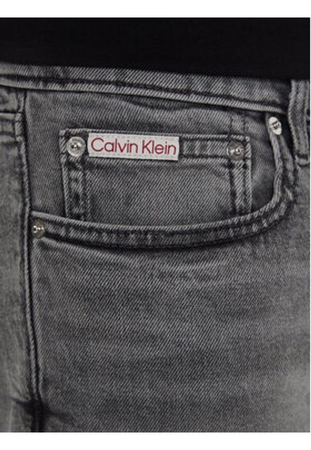 Calvin Klein Jeans Jeansy LV04RD705G Szary Slim Fit. Kolor: szary
