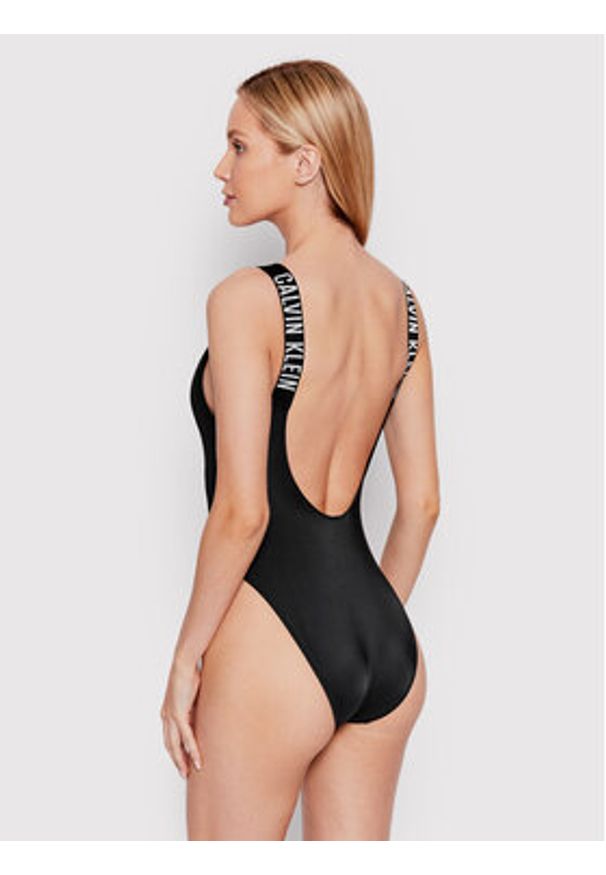 Calvin Klein Swimwear Strój kąpielowy Scoop KW0KW01599 Czarny. Kolor: czarny. Materiał: syntetyk