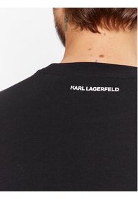 Karl Lagerfeld - KARL LAGERFELD Bluza Sweat Crewneck 705071 500951 Czarny Regular Fit. Typ kołnierza: dekolt w karo. Kolor: czarny. Materiał: bawełna