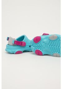 Crocs - Klapki dziecięce. Nosek buta: okrągły. Kolor: morski. Materiał: syntetyk, materiał. Wzór: gładki #3