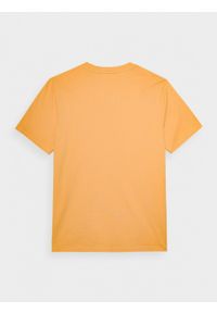 outhorn - T-shirt z nadrukiem męski - żółty. Okazja: na co dzień. Kolor: żółty. Materiał: bawełna, dzianina. Wzór: nadruk. Styl: casual