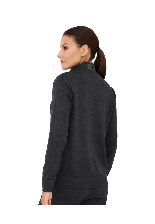 Bluza damska wełniana z krótkim ekspresem Brubeck OUTDOOR MERINO. Kolor: szary. Materiał: wełna, poliamid, poliester, elastan. Długość: krótkie. Sport: outdoor
