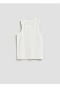 Reserved - Strukturalny top - złamana biel. Materiał: bawełna, dzianina #1