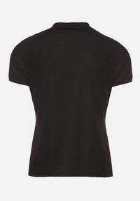 Born2be - Czarny T-shirt Polo z Bawełną Fodelira. Okazja: na co dzień. Typ kołnierza: polo. Kolor: czarny. Materiał: bawełna. Styl: klasyczny, elegancki, casual #6