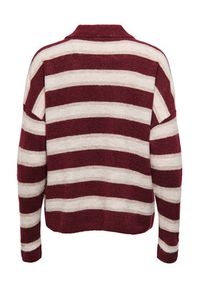 only - ONLY Sweter Talio 15358606 Bordowy Regular Fit. Kolor: czerwony. Materiał: syntetyk #7