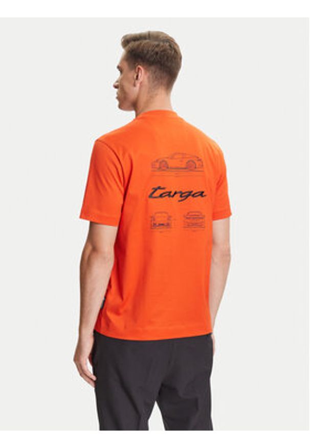 BOSS T-Shirt C-Thompson 197 PS 50543200 Pomarańczowy Regular Fit. Kolor: pomarańczowy. Materiał: bawełna