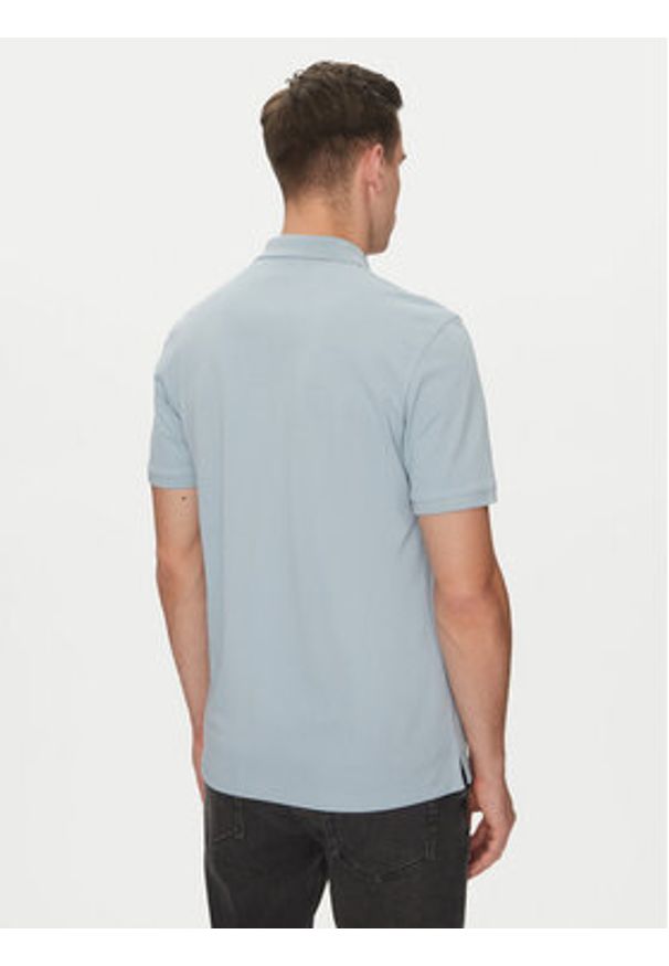 Hugo - HUGO Polo Donos222 50466182 Niebieski Regular Fit. Typ kołnierza: polo. Kolor: niebieski. Materiał: bawełna