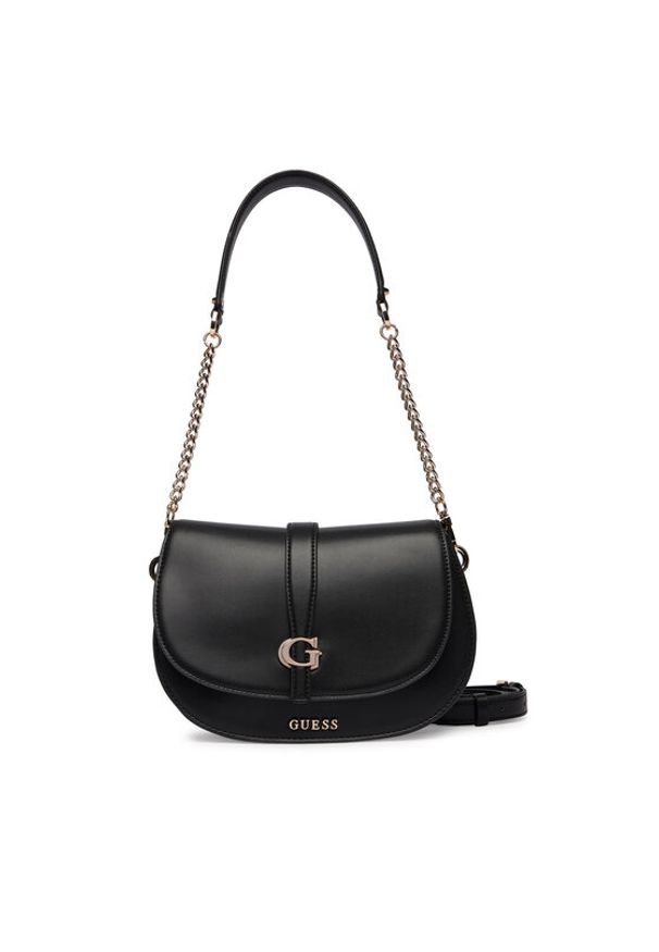 Guess Torebka Carrie HWVG98 96200 Czarny. Kolor: czarny. Materiał: skórzane