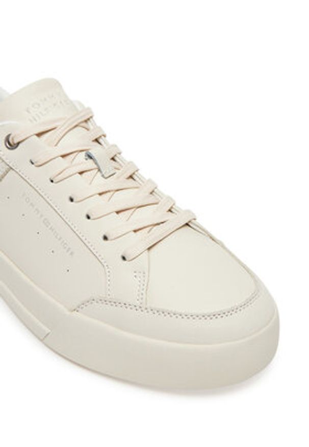 TOMMY HILFIGER - Tommy Hilfiger Sneakersy Court Mix Lnubuck FM0FM05410 Beżowy. Kolor: beżowy. Materiał: skóra
