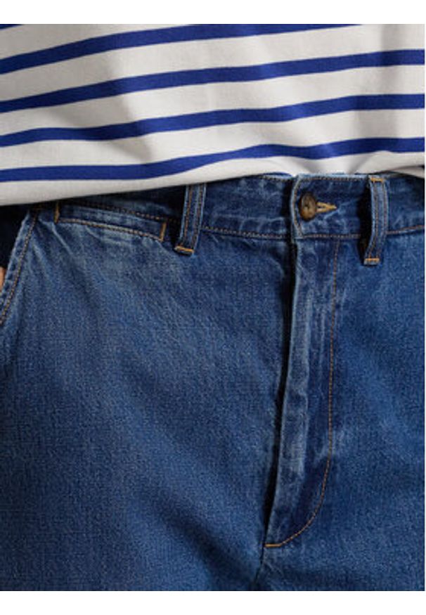 Polo Ralph Lauren Jeansy 211959033001 Granatowy Wide Leg. Kolor: niebieski