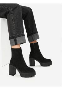 Nine West Botki CEO-MAJ-01 Czarny. Kolor: czarny. Materiał: materiał #7