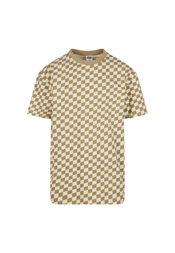 Urban Classics - T-shirt Męski W Kratkę Oversized. Kolor: brązowy, zielony, wielokolorowy. Wzór: kratka. Sport: turystyka piesza