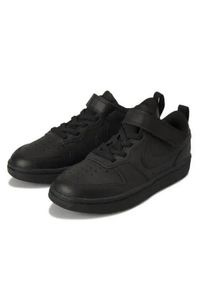 Buty Sportowe Dziecięce Nike Court Borough Low 2 Psv. Okazja: na co dzień. Zapięcie: rzepy. Kolor: czarny. Materiał: skóra. Model: Nike Court. Sport: turystyka piesza