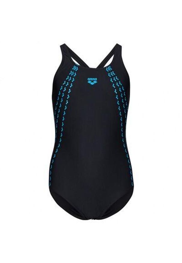 Strój kąpielowy dziewczęcy jednoczęściowy na basen Arena Rising Sun. Kolor: niebieski, wielokolorowy, czarny