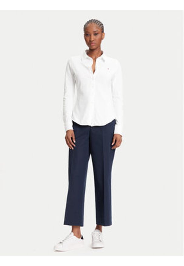 TOMMY HILFIGER - Tommy Hilfiger Koszula 1985 WW0WW43528 Écru Slim Fit. Materiał: bawełna