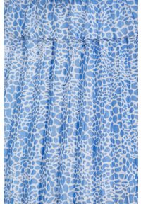Scotch & Soda spódnica midi rozkloszowana. Kolor: niebieski. Materiał: włókno, tkanina
