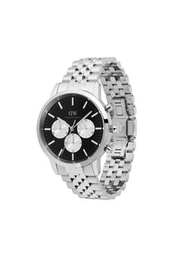 Daniel Wellington Zegarek Iconic Chronograph DW00100873 Srebrny. Kolor: srebrny