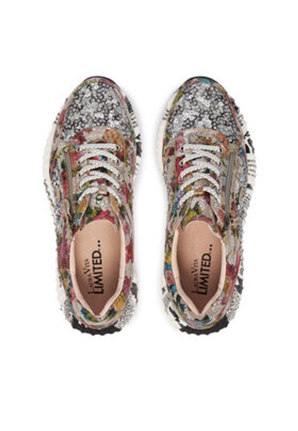 Laura Vita Sneakersy Burton 11 Kolorowy. Materiał: skóra. Wzór: kolorowy