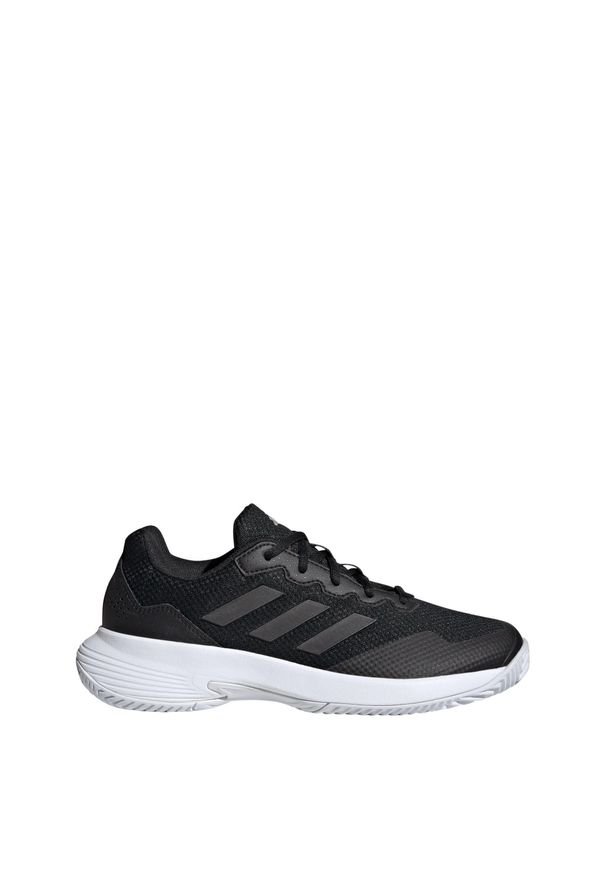 Adidas - Gamecourt 2.0 Tennis Shoes. Kolor: czarny, szary, wielokolorowy. Szerokość cholewki: normalna. Sport: turystyka piesza, tenis