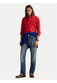 Polo Ralph Lauren Koszula 710804257061 Czerwony Slim Fit. Typ kołnierza: polo. Kolor: czerwony. Materiał: bawełna