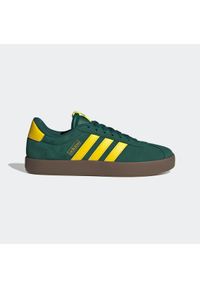 Adidas - Buty do chodzenia męskie ADIDAS VL Court 3.0. Kolor: zielony. Materiał: zamsz, kauczuk, skóra, syntetyk. Szerokość cholewki: normalna. Sport: turystyka piesza