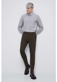 medicine - Medicine koszula męska kolor szary regular z kołnierzykiem klasycznym. Typ kołnierza: kołnierzyk klasyczny. Kolor: szary. Materiał: tkanina. Długość rękawa: długi rękaw. Długość: długie. Styl: klasyczny #2