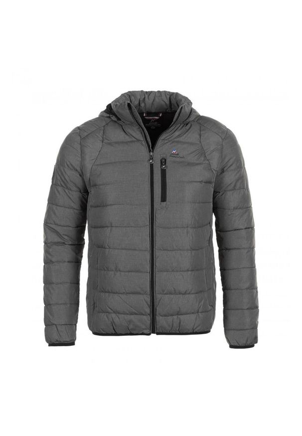 PEAK MOUNTAIN - Kurtka narciarska Peak Mountain Cenzo. Typ kołnierza: kaptur. Kolor: szary. Materiał: puch. Sezon: zima. Styl: wakacyjny