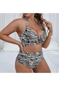 Intica - Dwuczęściowy strój kąpielowy z wysokim stanem na plażę i basen Sholeh. Stan: podwyższony. Kolor: wielokolorowy. Materiał: materiał #4