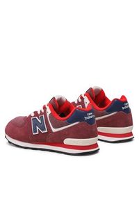New Balance Sneakersy GC574NX1 Bordowy. Kolor: czerwony. Materiał: skóra. Model: New Balance 574 #7