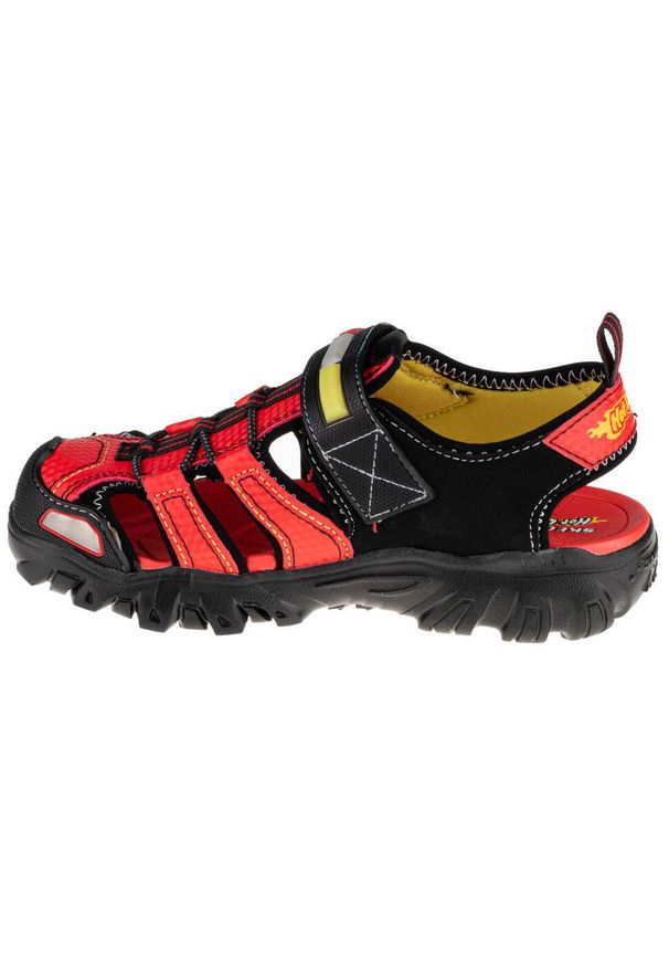skechers - Skechers Damager III Sandal, dla chłopca, sandały, Czerwone. Kolor: czerwony. Materiał: syntetyk
