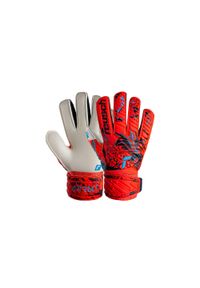 Rękawice bramkarskie dziecięce Reusch Attrakt Solid Finger Support Junior. Kolor: czerwony, niebieski, wielokolorowy. Sport: piłka nożna