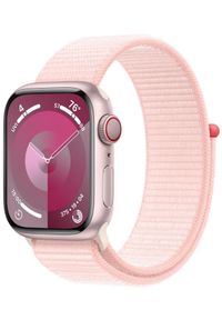 APPLE - Smartwatch Apple Watch 9 GPS+Cellular 45mm aluminium Różowy | Różowy opaska sportowa. Rodzaj zegarka: smartwatch. Kolor: różowy. Materiał: materiał. Styl: sportowy #1
