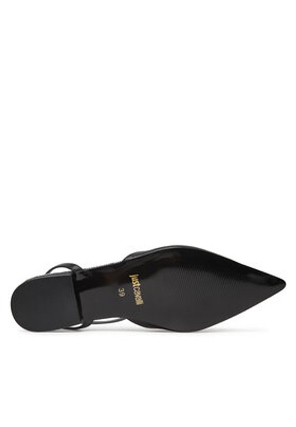 Just Cavalli Baleriny 78RA3S72 ZPA33 Czarny. Kolor: czarny. Materiał: skóra