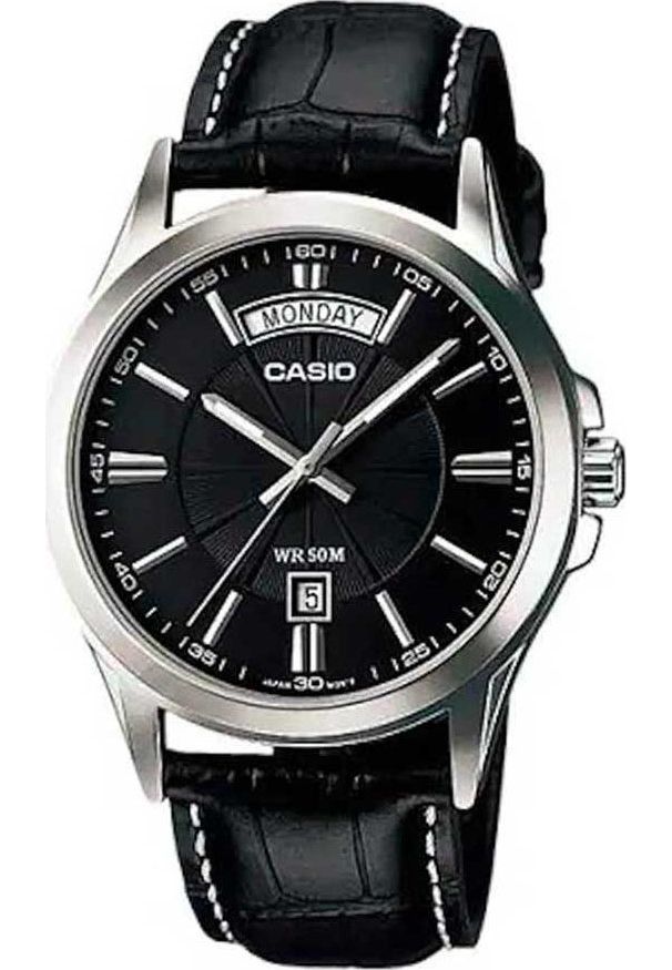 Zegarek Casio Zegarek marki Casio model MTP-1381L kolor Czarny. Akcesoria męski. Sezon: Cały rok NoSize. Kolor: czarny